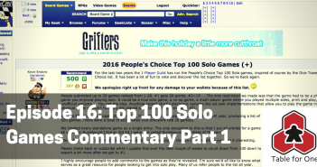 Table for One Episode 16 – Top 100 Solo Games Commentary Part 1 table-for-one-episode-16